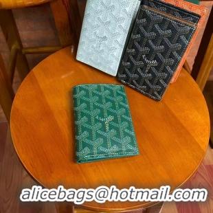 Top Discount Goyard Leather Card Cover Wallet 020093 Green