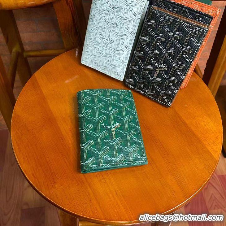 Top Discount Goyard Leather Card Cover Wallet 020093 Green