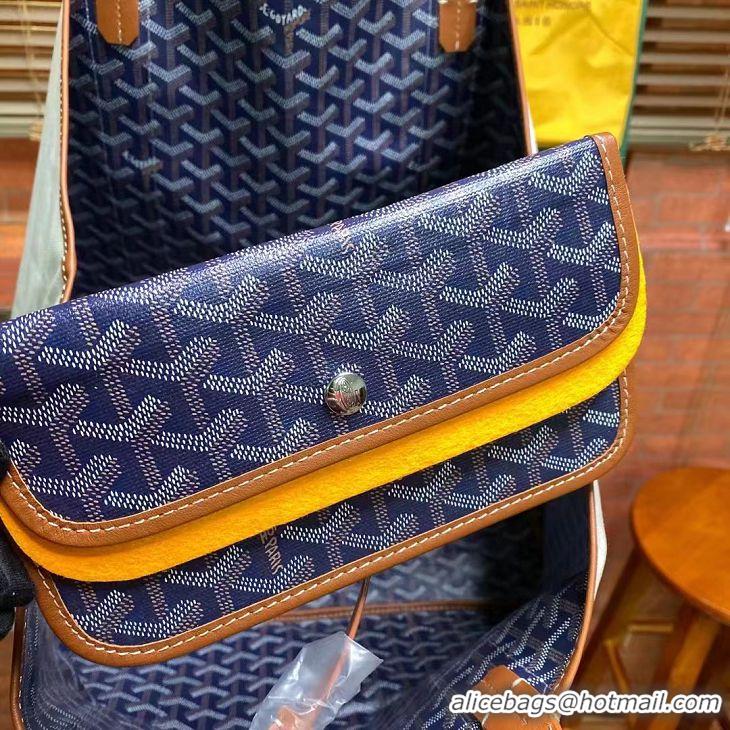 New Stylish Goyard Anjou Saint Louis Pertuis Tote Bag PM 2159 Navy Blue