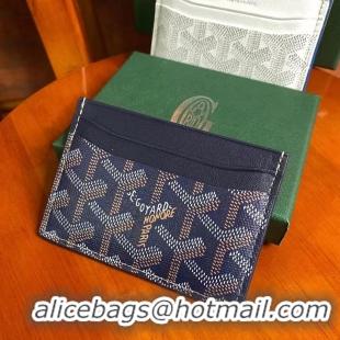 Top Sell Goyard Original Card Holder 020090 Navy Blue