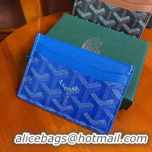 Top Design Goyard Original Card Holder 020090 Light Blue