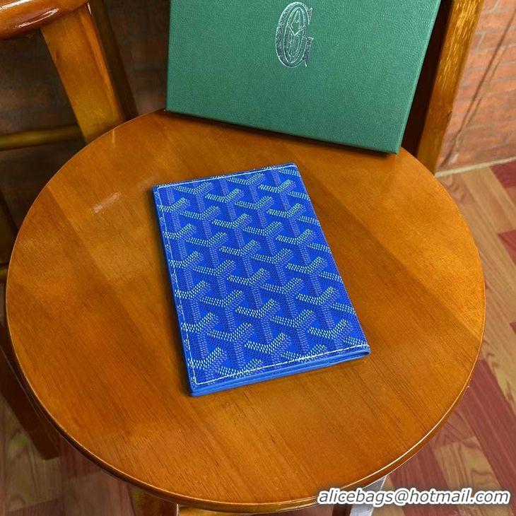 Free Shipping Promotional Goyard Original Passport Holder 020109 Light Blue