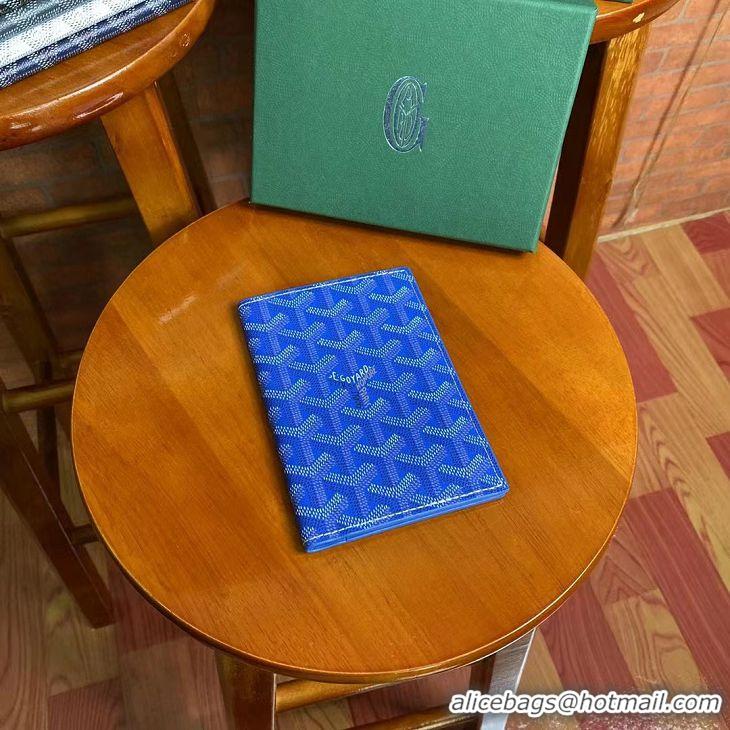 Free Shipping Promotional Goyard Original Passport Holder 020109 Light Blue