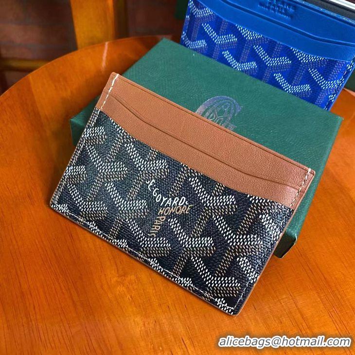 Cheapest Goyard Original Card Holder 020090 Black And Tan