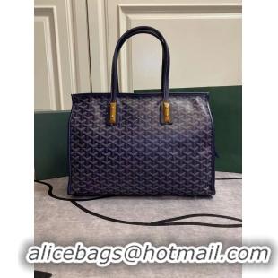 New Color Goyard Marquises Zippered Tote Bag 00317 Navy Blue