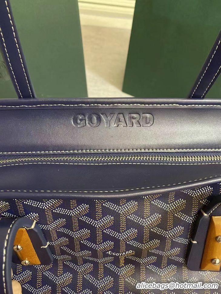 New Color Goyard Marquises Zippered Tote Bag 00317 Navy Blue