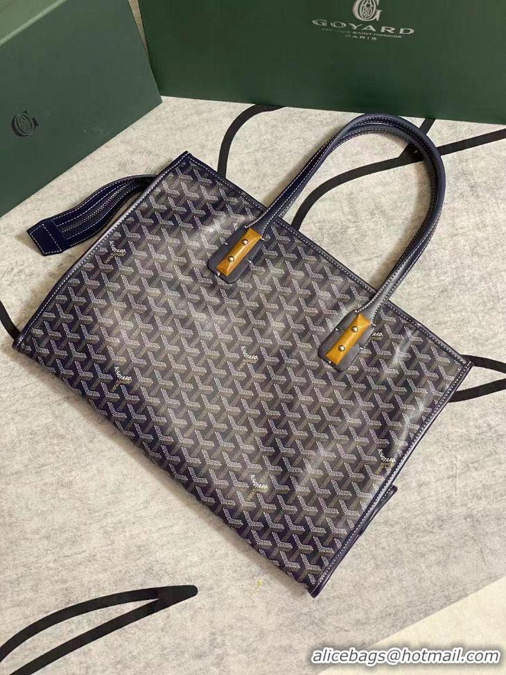 New Color Goyard Marquises Zippered Tote Bag 00317 Navy Blue