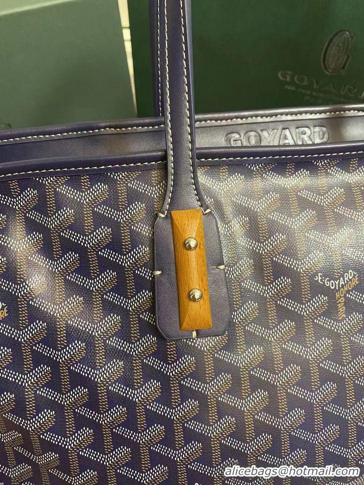 New Color Goyard Marquises Zippered Tote Bag 00317 Navy Blue