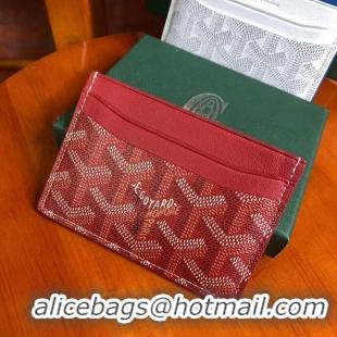 Top Wholesale Goyard Original Card Holder 020090 Red