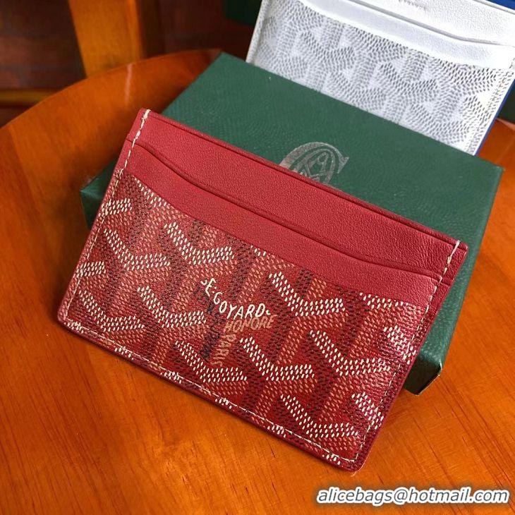 Top Wholesale Goyard Original Card Holder 020090 Red