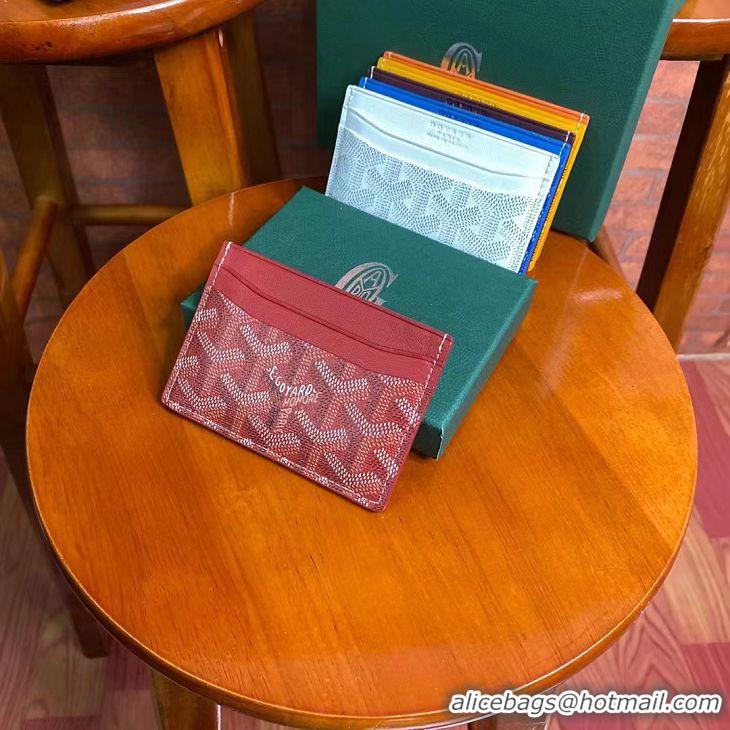 Top Wholesale Goyard Original Card Holder 020090 Red