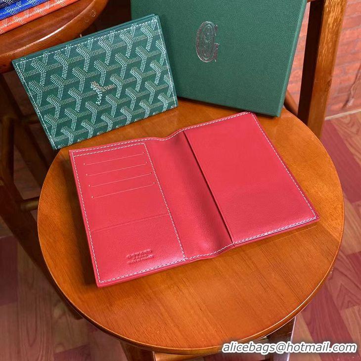 Famous Brand Goyard Original Passport Holder 020109 Red