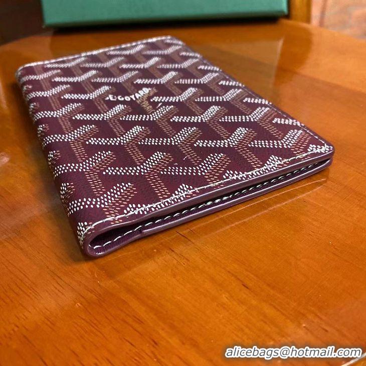 Top Quality Goyard Original Passport Holder 020109 Bungundy