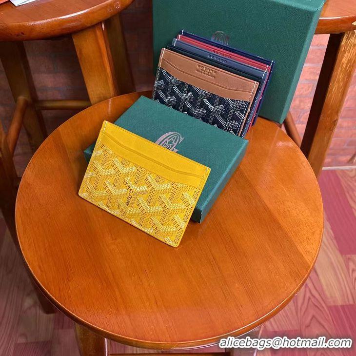 Popular Style Goyard Original Card Holder 020090 Yellow