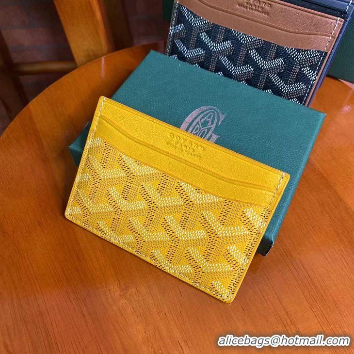 Popular Style Goyard Original Card Holder 020090 Yellow