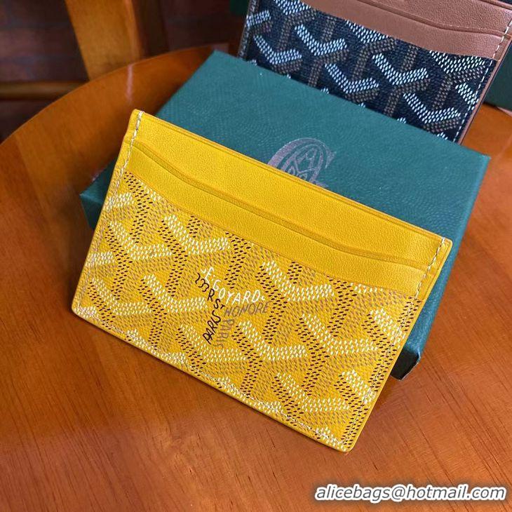 Popular Style Goyard Original Card Holder 020090 Yellow