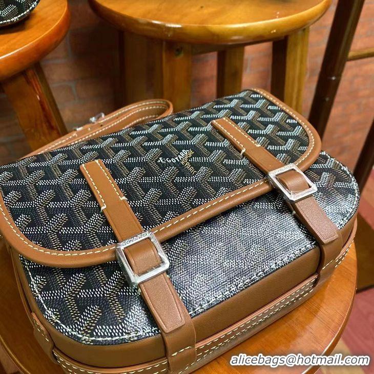 Well Crafted Goyard Original Messenger Bag PM 8966 Black And Tan