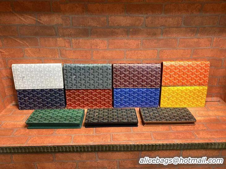 Traditional Discount Goyard Original Long Purse 020081 Dark Grey