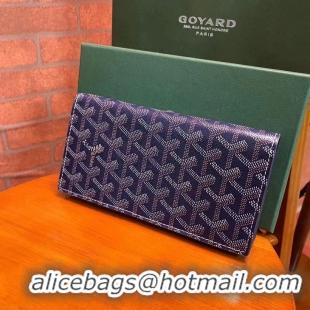 New Color Goyard Original Long Purse 020081 Navy Blue