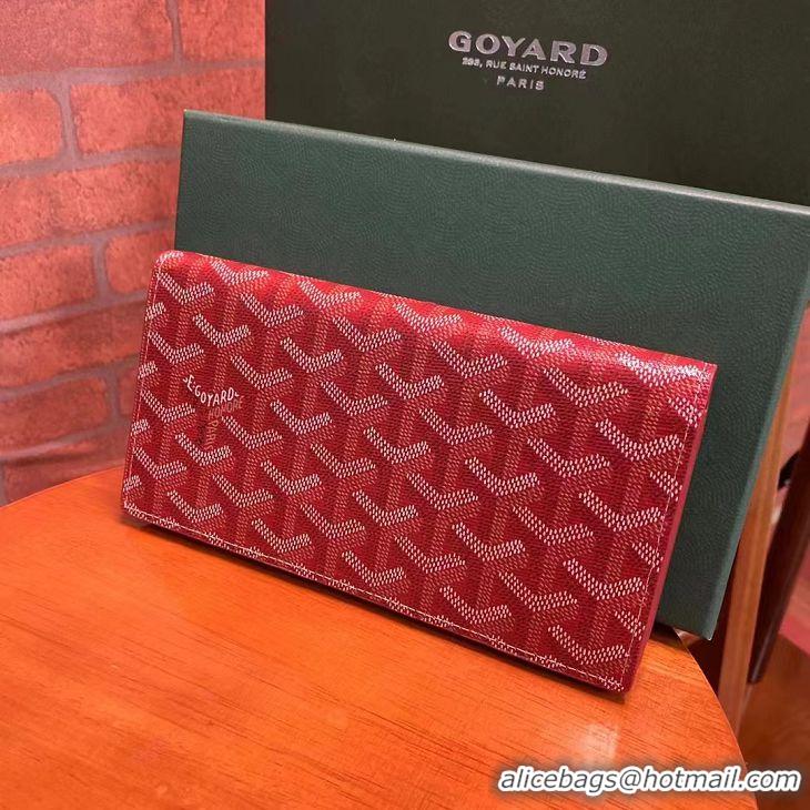 Shop Discount Goyard Original Long Purse 020081 Red