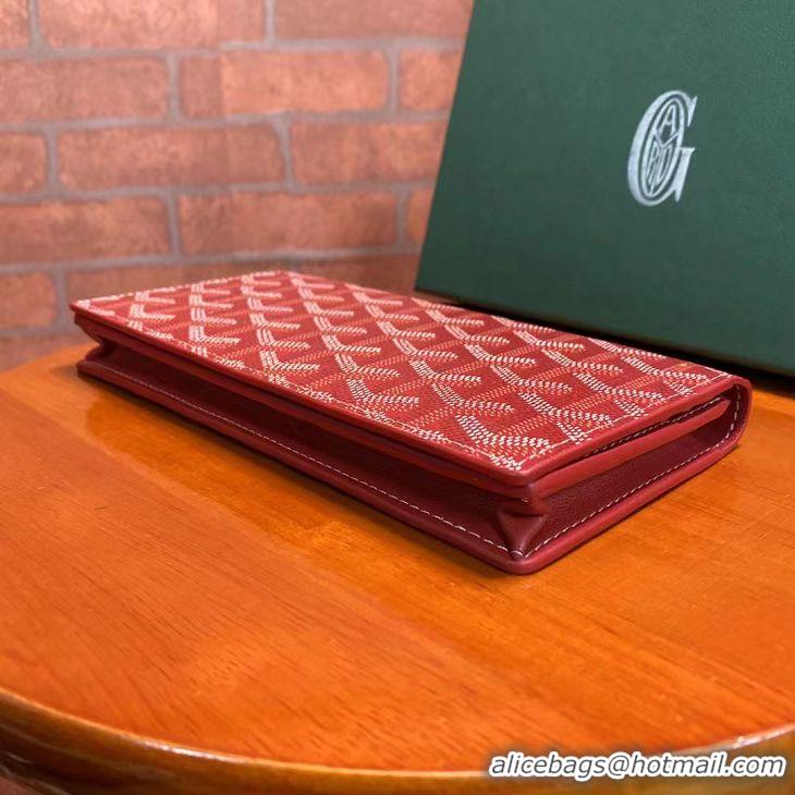 Shop Discount Goyard Original Long Purse 020081 Red