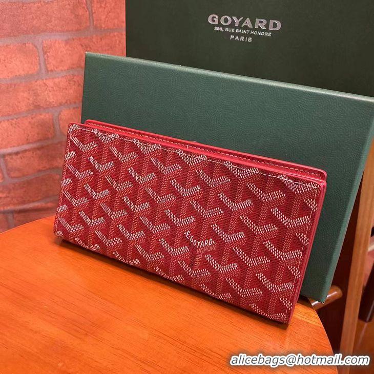 Shop Discount Goyard Original Long Purse 020081 Red