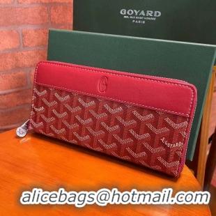 Good Taste Goyard Original Zippy Organizer Wallet 020111 Red