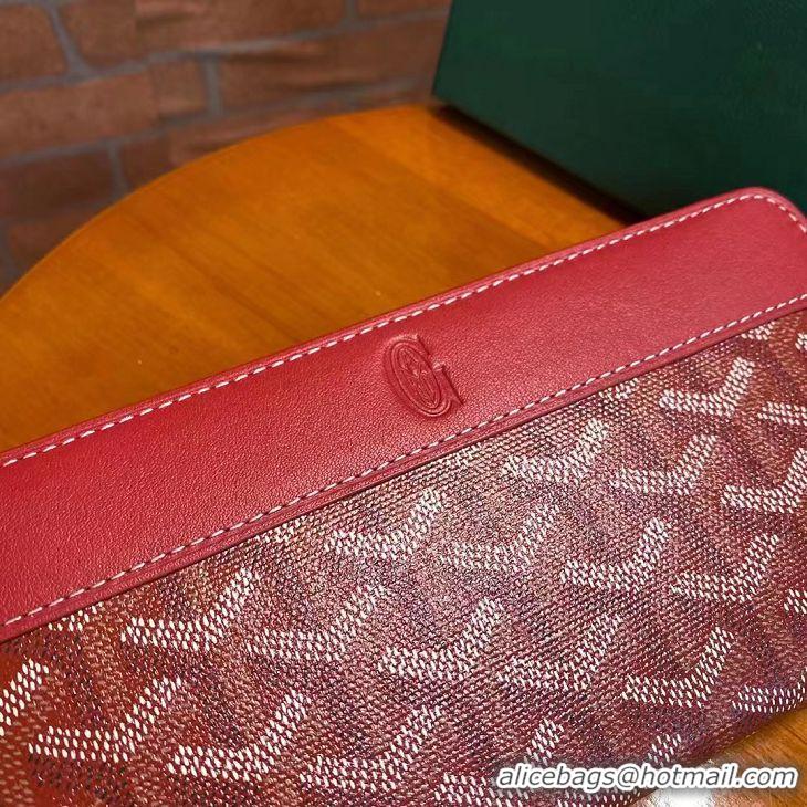 Good Taste Goyard Original Zippy Organizer Wallet 020111 Red