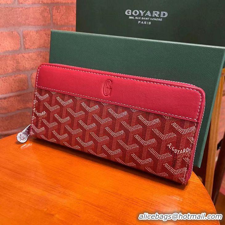 Good Taste Goyard Original Zippy Organizer Wallet 020111 Red