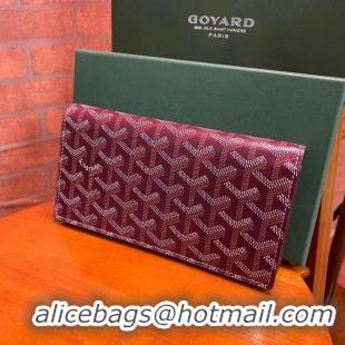 Inexpensive Goyard Original Long Purse 020081 Bungundy