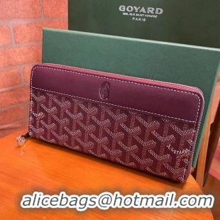 Buy Grade Goyard Original Zippy Organizer Wallet 020111 Bungundy