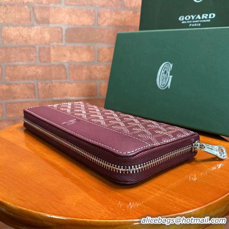 Buy Grade Goyard Original Zippy Organizer Wallet 020111 Bungundy