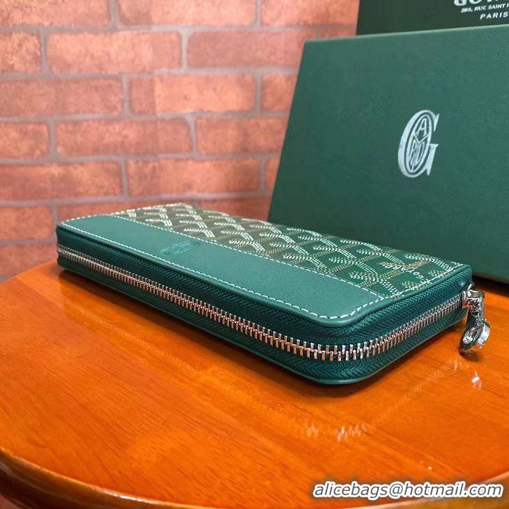 Good Looking Goyard Original Zippy Organizer Wallet 020111 Green