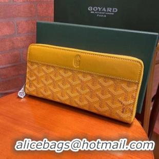 Unique Style Goyard Original Zippy Organizer Wallet 020111 Yellow