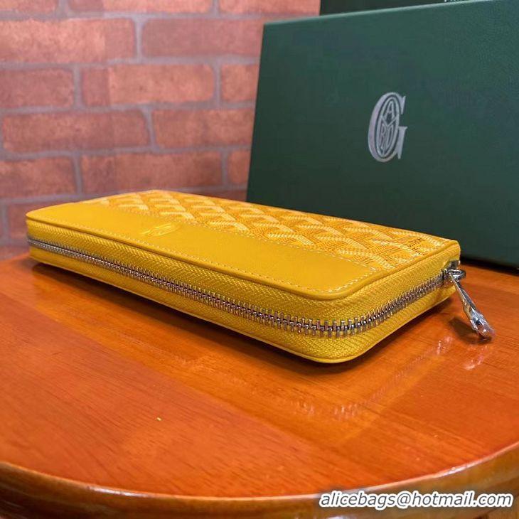 Unique Style Goyard Original Zippy Organizer Wallet 020111 Yellow