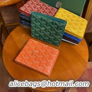 Free Shipping Goyard 8 Card Slots Billfold Wallet 020085a Orange