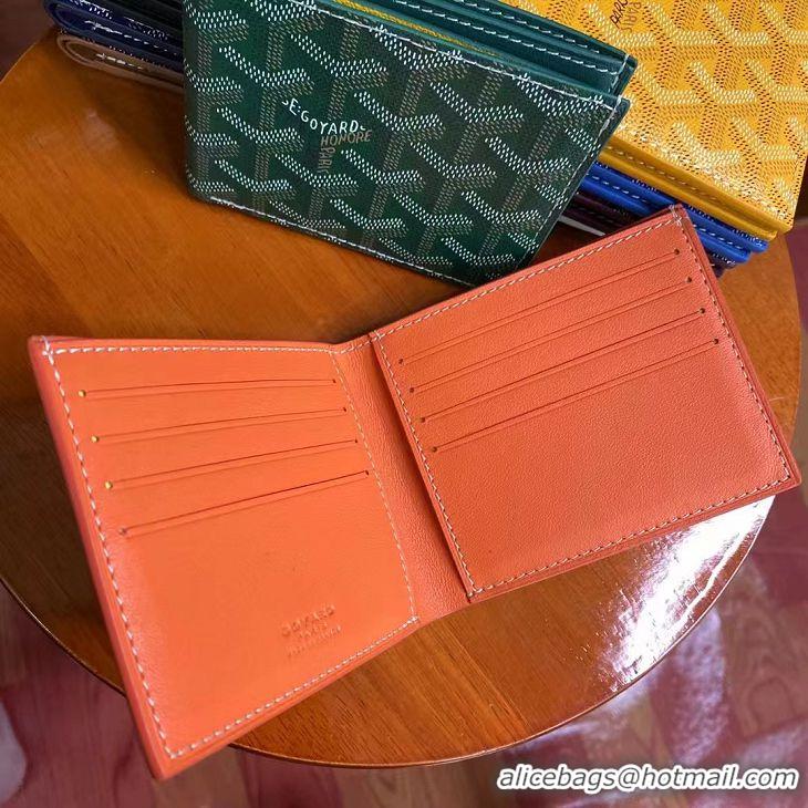 Free Shipping Goyard 8 Card Slots Billfold Wallet 020085a Orange