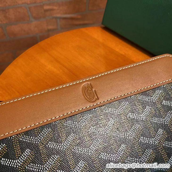 Top Grade Goyard Original Zippy Organizer Wallet 020111 Black And Tan