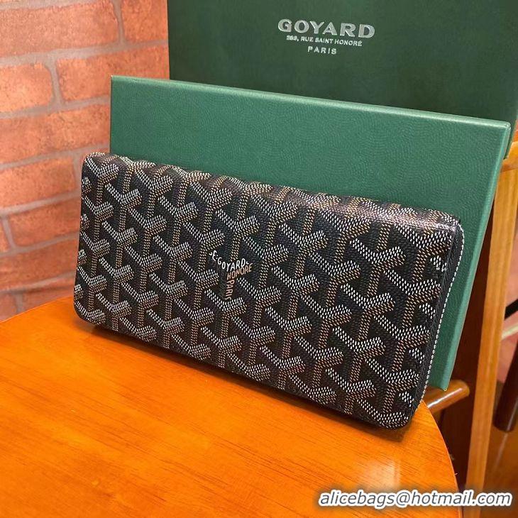 Most Popular Goyard Original Zippy Organizer Wallet 020111 Black