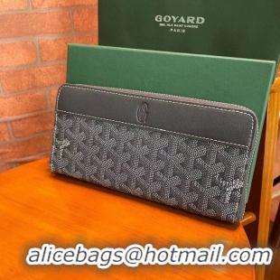 Low Cost Goyard Original Zippy Organizer Wallet 020111 Dark Grey