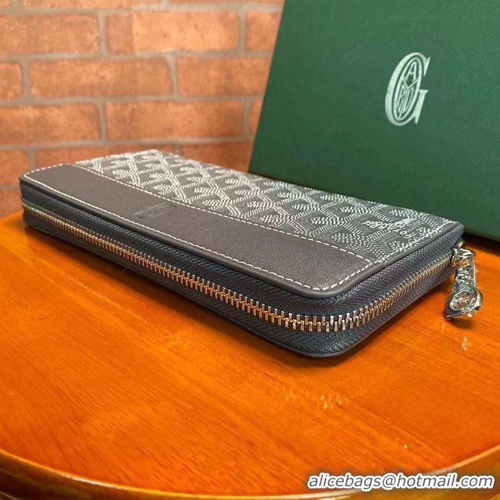 Low Cost Goyard Original Zippy Organizer Wallet 020111 Dark Grey