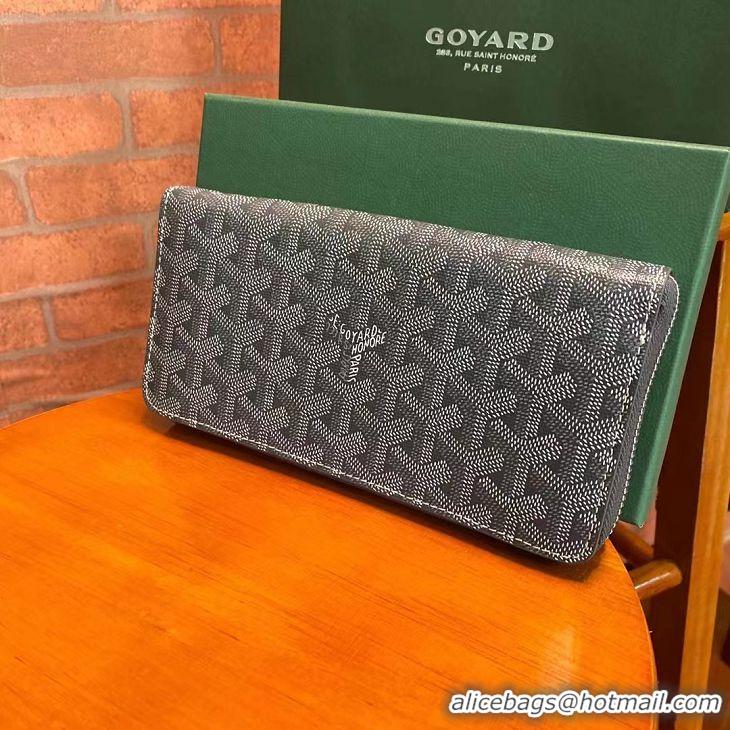 Low Cost Goyard Original Zippy Organizer Wallet 020111 Dark Grey