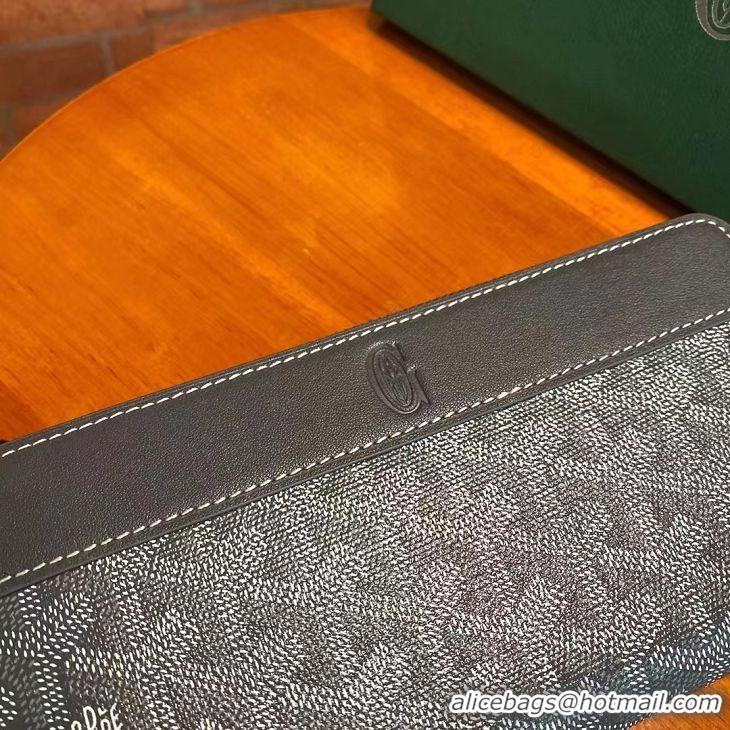 Low Cost Goyard Original Zippy Organizer Wallet 020111 Dark Grey