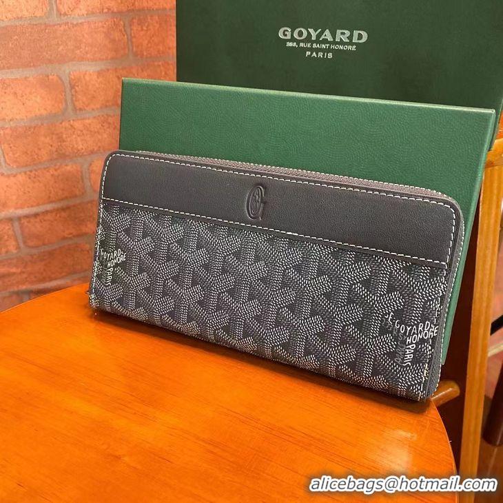 Low Cost Goyard Original Zippy Organizer Wallet 020111 Dark Grey