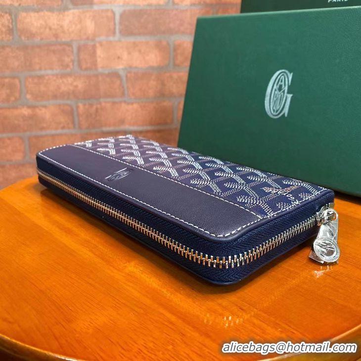 Low Price Goyard Original Zippy Organizer Wallet 020111 Navy Blue