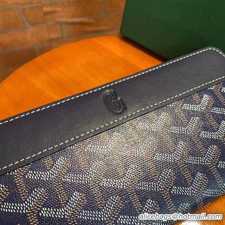 Low Price Goyard Original Zippy Organizer Wallet 020111 Navy Blue