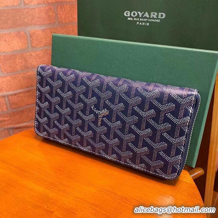 Low Price Goyard Original Zippy Organizer Wallet 020111 Navy Blue