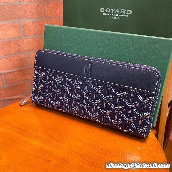 Low Price Goyard Original Zippy Organizer Wallet 020111 Navy Blue