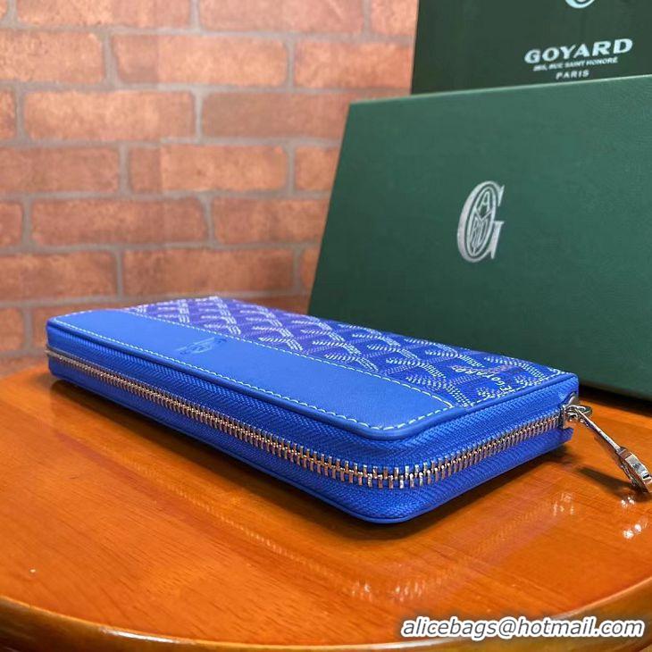 Original Cheap Goyard Original Zippy Organizer Wallet 020111 Light Blue