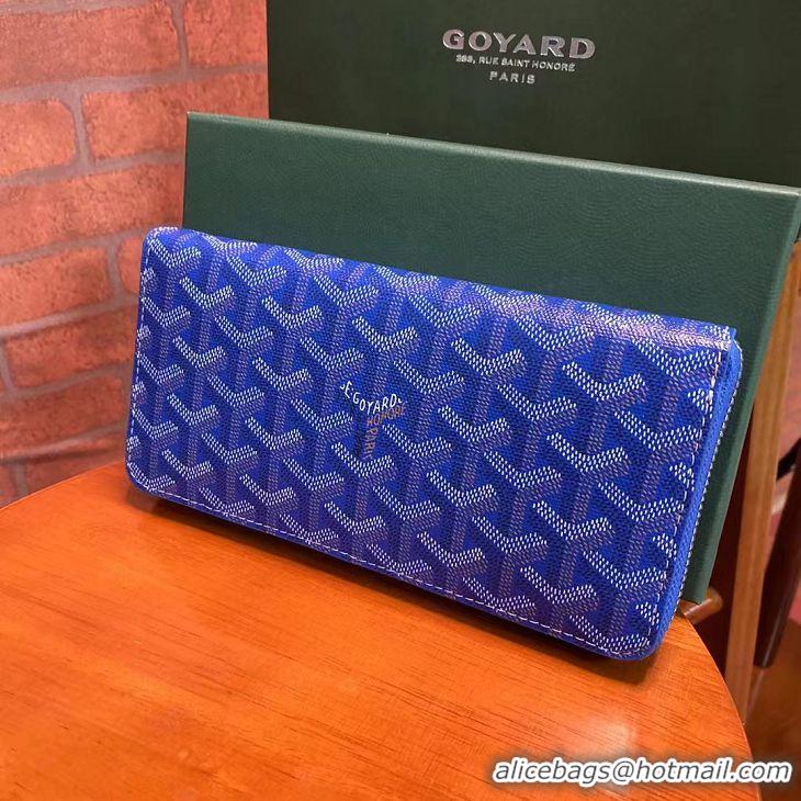 Original Cheap Goyard Original Zippy Organizer Wallet 020111 Light Blue